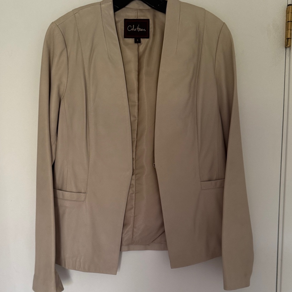 Cole Haan Women's Tan Leather Jacket